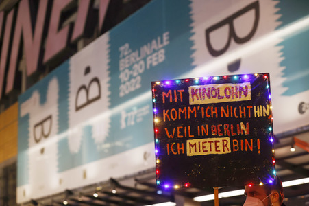 Kino-Demo während der Berlinale 2022