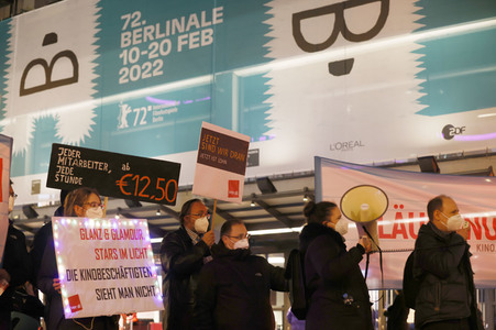 Kino-Demo während der Berlinale 2022