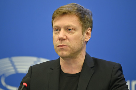 Pressebriefing der Fraktion GUE/NGL im EU-Parlament in Straßburg