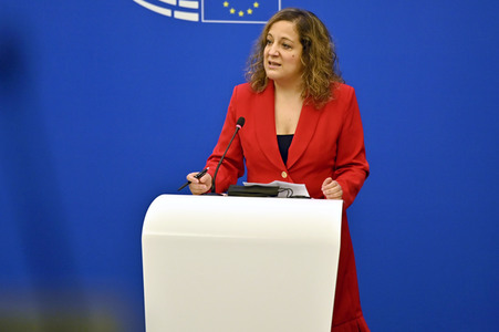 Pressebriefing der Fraktion S&D im EU-Parlament in Straßburg