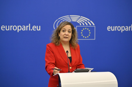 Pressebriefing der Fraktion S&D im EU-Parlament in Straßburg