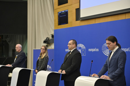 Pressekonferenz 'Welches Europa wollen wir?' im Europäischen Parlament in Straßburg