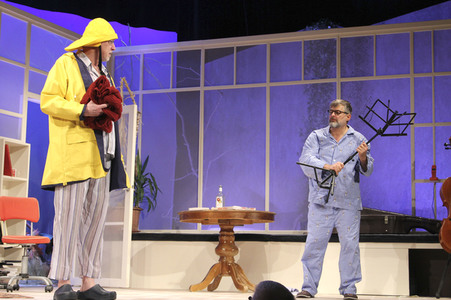 Theaterprobe 'Das Huhn auf dem Rücken' in Hamburg