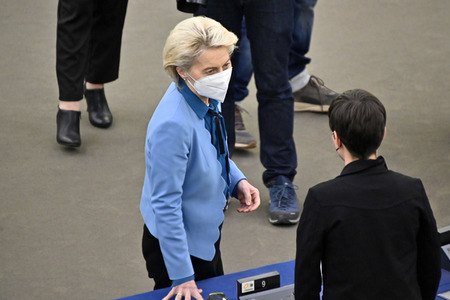 Plenartagung zur militärischen Bedrohung der Ukraine durch Russland im EU-Parlament in Straßburg