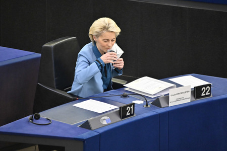 Plenartagung zur militärischen Bedrohung der Ukraine durch Russland im EU-Parlament in Straßburg