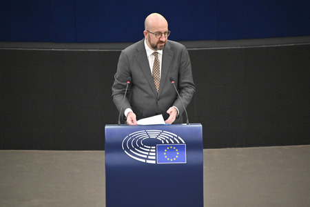 Plenartagung zur militärischen Bedrohung der Ukraine durch Russland im EU-Parlament in Straßburg