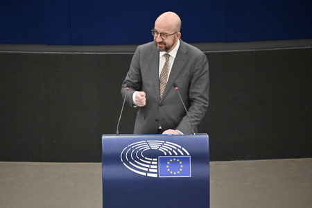 Plenartagung zur militärischen Bedrohung der Ukraine durch Russland im EU-Parlament in Straßburg