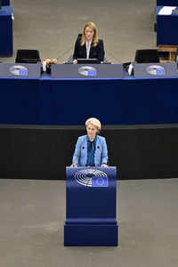 Plenartagung zur militärischen Bedrohung der Ukraine durch Russland im EU-Parlament in Straßburg