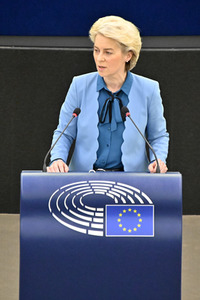 Plenartagung zur militärischen Bedrohung der Ukraine durch Russland im EU-Parlament in Straßburg