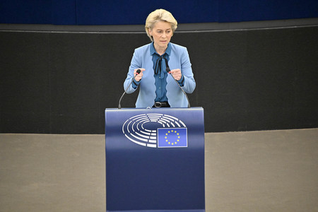 Plenartagung zur militärischen Bedrohung der Ukraine durch Russland im EU-Parlament in Straßburg