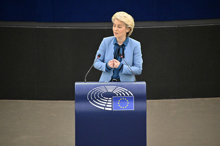 Plenartagung zur militärischen Bedrohung der Ukraine durch Russland im EU-Parlament in Straßburg