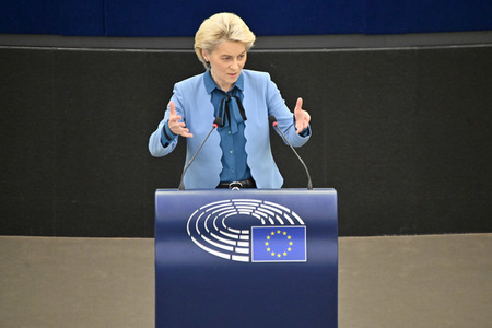 Plenartagung zur militärischen Bedrohung der Ukraine durch Russland im EU-Parlament in Straßburg
