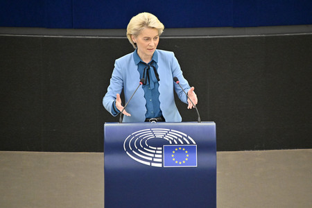 Plenartagung zur militärischen Bedrohung der Ukraine durch Russland im EU-Parlament in Straßburg