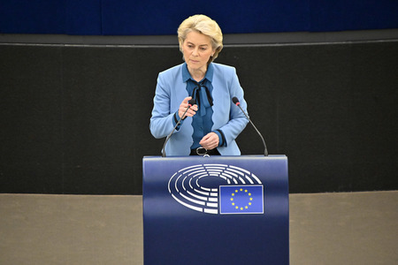 Plenartagung zur militärischen Bedrohung der Ukraine durch Russland im EU-Parlament in Straßburg