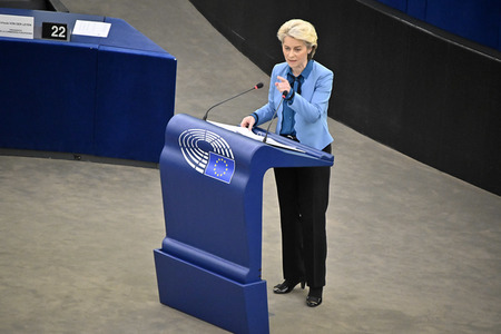 Plenartagung zur militärischen Bedrohung der Ukraine durch Russland im EU-Parlament in Straßburg