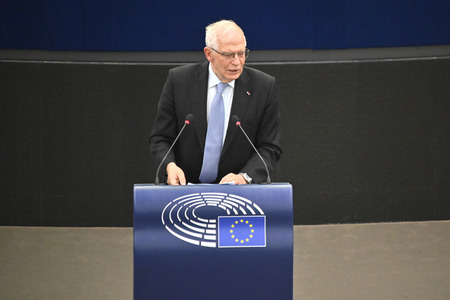 Plenartagung zur militärischen Bedrohung der Ukraine durch Russland im EU-Parlament in Straßburg