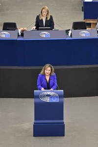Plenartagung zur militärischen Bedrohung der Ukraine durch Russland im EU-Parlament in Straßburg