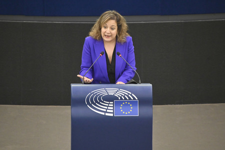 Plenartagung zur militärischen Bedrohung der Ukraine durch Russland im EU-Parlament in Straßburg