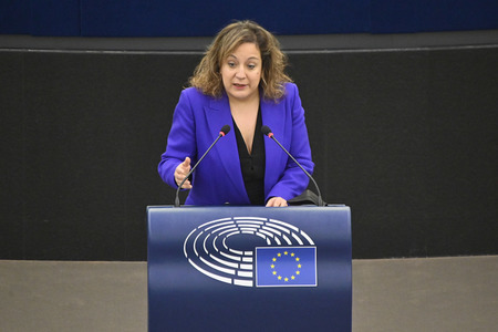 Plenartagung zur militärischen Bedrohung der Ukraine durch Russland im EU-Parlament in Straßburg
