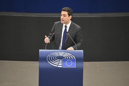 Plenartagung zur militärischen Bedrohung der Ukraine durch Russland im EU-Parlament in Straßburg
