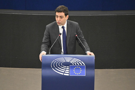Plenartagung zur militärischen Bedrohung der Ukraine durch Russland im EU-Parlament in Straßburg