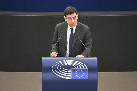 Plenartagung zur militärischen Bedrohung der Ukraine durch Russland im EU-Parlament in Straßburg