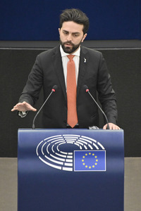 Plenartagung zur militärischen Bedrohung der Ukraine durch Russland im EU-Parlament in Straßburg