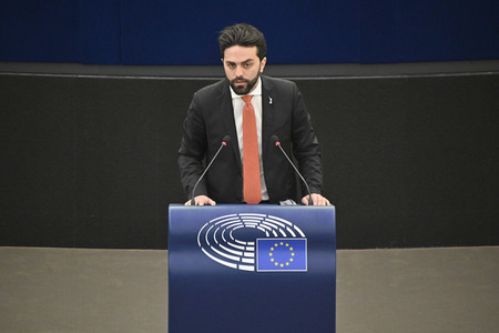 Plenartagung zur militärischen Bedrohung der Ukraine durch Russland im EU-Parlament in Straßburg