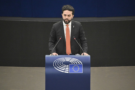 Plenartagung zur militärischen Bedrohung der Ukraine durch Russland im EU-Parlament in Straßburg