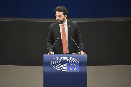 Plenartagung zur militärischen Bedrohung der Ukraine durch Russland im EU-Parlament in Straßburg
