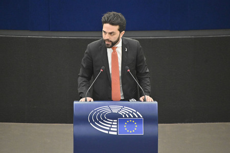 Plenartagung zur militärischen Bedrohung der Ukraine durch Russland im EU-Parlament in Straßburg