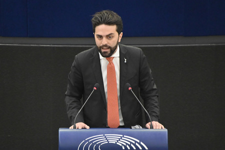 Plenartagung zur militärischen Bedrohung der Ukraine durch Russland im EU-Parlament in Straßburg