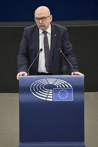 Plenartagung zur militärischen Bedrohung der Ukraine durch Russland im EU-Parlament in Straßburg