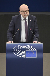 Plenartagung zur militärischen Bedrohung der Ukraine durch Russland im EU-Parlament in Straßburg