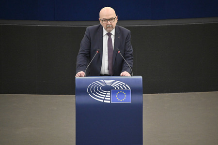 Plenartagung zur militärischen Bedrohung der Ukraine durch Russland im EU-Parlament in Straßburg