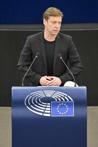 Plenartagung zur militärischen Bedrohung der Ukraine durch Russland im EU-Parlament in Straßburg