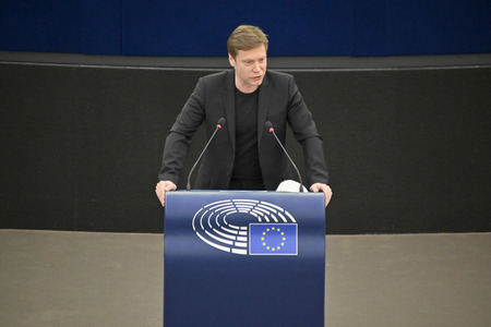 Plenartagung zur militärischen Bedrohung der Ukraine durch Russland im EU-Parlament in Straßburg