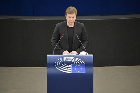 Plenartagung zur militärischen Bedrohung der Ukraine durch Russland im EU-Parlament in Straßburg