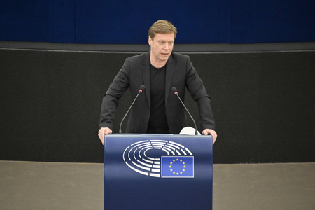 Plenartagung zur militärischen Bedrohung der Ukraine durch Russland im EU-Parlament in Straßburg