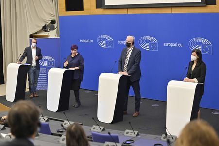Pressekonferenz zum Urteil des Europäischen Gerichtshofs im EU-Parlament in Strassburg