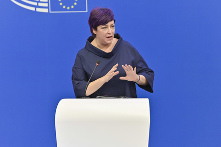 Pressekonferenz zum Urteil des Europäischen Gerichtshofs im EU-Parlament in Strassburg