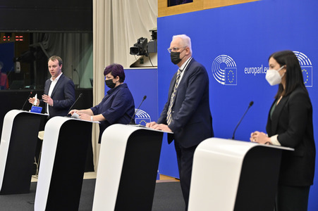 Pressekonferenz zum Urteil des Europäischen Gerichtshofs im EU-Parlament in Strassburg