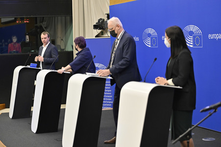 Pressekonferenz zum Urteil des Europäischen Gerichtshofs im EU-Parlament in Strassburg