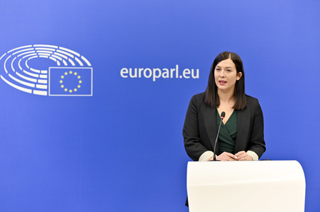 Pressekonferenz zum Urteil des Europäischen Gerichtshofs im EU-Parlament in Strassburg