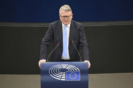 Plenartagung über den Schutz der Arbeitnehmer im EU-Parlament in Straßburg