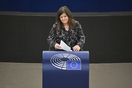 Plenartagung über den Schutz der Arbeitnehmer im EU-Parlament in Straßburg