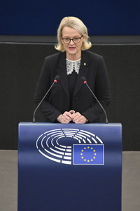Plenartagung über den Schutz der Arbeitnehmer im EU-Parlament in Straßburg