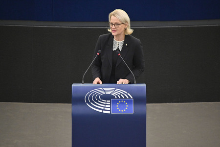 Plenartagung über den Schutz der Arbeitnehmer im EU-Parlament in Straßburg