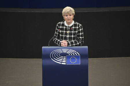 Plenartagung über den Schutz der Arbeitnehmer im EU-Parlament in Straßburg