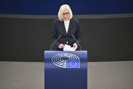 Plenartagung über den Schutz der Arbeitnehmer im EU-Parlament in Straßburg